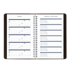 Blueline - 2025-2026 agenda académique hebdomadaire/mensuel - 8 po x 5 po - Noir - Bilingue-NOUVEAU: planificateur trimestriel, calendrier des événements, listes de tâches, contacts, mots de passe, section dédiée aux notes, et aperçu sur trois ans