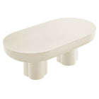 Modway - Caspian Béton ovale Table basse - Blanc-Assemblée requise