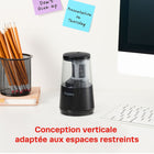 Staples - Taille-crayon électrique à double alimentation pour usage modéré et quotidien – Noir-Peu encombrant sur votre bureau ou votre comptoir et doté d’un dessous antidérapant pour plus de stabilité