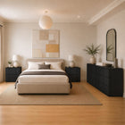 Manhattan Comfort - Clive 72" Commode double à 6 tiroirs style mid-century modern - Noir et Or-10