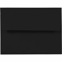 JAM Paper - Enveloppes d'invitation A2 Premium - 4 3/8 x 5 3/4 - noir lisse - paquet de 100-Caractéristiques de l'enveloppe : Fermeture en gomme à rabat droit, finition en papier lisse de haute qualité