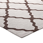 Modway - Marja Treillis marocain Tapis de 5 pi l x 8 pi L - Brun et Gris-Microfibre 100% polyester