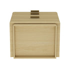 Manhattan Comfort - Table de nuit moderne Payton 66 cm, chêne naturel et or-Garantie limitée du fabricant de 30 jours