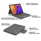 Étui clavier Logitech Folio Touch pour iPad Air 11" (M2) / (M3) et iPad Air (4e et 5e génération) - Graphite-Protection de niveau militaire: l’étui robuste, conforme à la norme MIL STD 810G, protège l’iPad Air contre les chocs et les rayures. La fermeture aimantée sécurisée maintient l’étui fermé lorsque vous êtes en déplacement