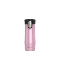 Contigo - Tasse de voyage en acier inoxydable à isolation sous vide AUTOSCELLABLE West Loop avec couvercle facile à nettoyer - 473 ml (16 oz) - Crème de fraise perle givrée-Sans fuite ou déversement : le couvercle AUTOSCELLABLE se verrouille entre petites gorgées et est 100 % antifuite et antidéversement