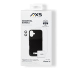 AXS - Ensemble Essentiel - étui PROTech Plus testé contre les chutes, protecteur d’écran et chargeur 30W pour iPhone 16 - Noir-PROTech Plus - Résistant aux chutes jusqu’a 10 pieds