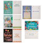 Jam Paper - Cartes d'anniversaire, Assortiment Fête d'anniversaire, Paquet de 10-Les cartes sont fabriquées à partir de papier cartonné lisse de 65 lb et sont conçues pour contenir de l'argent liquide, des chèques et des cartes-cadeaux