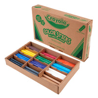 Crayola - Pack scolaire de bâtons de couleur - Paquet de 120-CRAYONS DE COULEUR SANS BOIS : Comprend 120 crayons de couleur sans bois de forme pentagonale composés de couleurs unies pour éviter tout gaspillage lors de l'affûtage. Il y a 5 pointes pour les lignes fines ou l'écriture, 5 côtés plats pour les traits larges, et ils sont faciles à tenir.