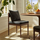 Modway - Remington Fauteuil d’appoint de salle à manger - Charbon de bois-Conception du dos ouvert
