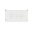 Manhattan Comfort - Ensemble de salle à manger Coney 135 cm style mid-century moderne - Blanc - Lot de 3-Pieds métalliques réglables