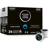 Kicking Horse Coffee - Dosettes de café K-Cup, torréfaction moyenne Three Sisters - paquet de 24-Torréfaction : Moyenne, Corps : Plein, Acidité : Moyenne