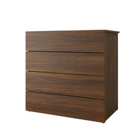 Nexera - Commode James 4 tiroirs, Noyer-4 tiroirs de rangement pratique pour vos vêtements et effets personnels