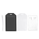 Beslayn - Étiquettes de bagages lourdes avec boucles en plastique - Couverture de fenêtre et inserts inclus - Noir - Pack de 20-Tient votre carte de visite ou l'insert inclus