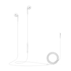 Basic Tech Écouteurs filaires avec contrôle du volume et microphone intégré - Blanc-Confortable