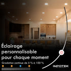 Impotek - Luminaire encastré au plafond carré DEL 4 po 9W 5CCT gradable – Paquet de 4-Kit d’installation pratique - Votre expérience d’installation sans tracas est notre priorité. Chaque lumière est livrée avec des connecteurs de câbles, des protecteurs de câbles et un gabarit de découpe, simplifiant le processus d’installation et le rendant simple et convivial