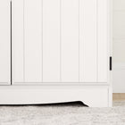 South Shore - Farnel - Armoire de rangement avec 2 portes - Blanc solide-Entretien: Nettoyer avec un linge sec