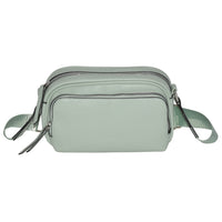 Nicci - Sac à bandoulière pour femme avec poche avant zippée - Vert-Poche intérieure zippée et poche pour téléphone portable