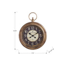 Monarch Specialties - Horloge - 18 po Rond - Horloge Murale - Brun Antique - Traditionnel-Destinée à un usage intérieur uniquement, cette horloge analogique est dotée d'un mécanisme sans tic-tac, idéal pour les environnements calmes sans distractions bruyantes