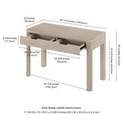 Hudson&Canal - Bureau Lonsdale 48'' - Aulne Blanc-8