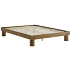 Modway - Runa Bois Lit de plateforme complet, Chêne français-Plate-lit pleine grandeur