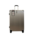 TRAVLR - Valise d'enregistrement légère à coque rigide, 24 po - Argent-Roues pivotantes doubles à 360 degrés pour un contrôle précis et un roulement doux et silencieux (8 roues)