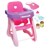 JC Toys - pour garder! Ensemble chaise haute et accessoires-Convient aux poupées jusqu'à 16 po