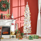 HOMCOM - Sapin de Noël artificiel illuminé forme crayon 1 - 8 m 395 branches-De beaux réglages de clignotement prédéfinis, un éclairage continu, un éclairage à cycle et des modes de clignotement pour des vacances créatives 