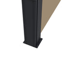 Outsunny - store latéral rétractable - 13 pi x 6 pi - kaki-Fixez un côté au mur et l'autre côté au béton, au sol en ciment ou à une terrasse en bois pour une meilleure stabilité