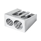 Staedtler - Taille-crayons métal à double orifice - argent-Large rainure pour faciliter le nettoyage