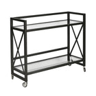 Hudson&Canal - Chariot-bar Holly 38" de largeur - Bronze noirci-Un design contemporain moderne pour votre cuisine, votre bureau, votre espace de divertissement et plus encore
