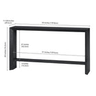 Hudson&Canal - Console Osman 55" de largeur par - Grain noir-9