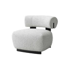 Manhattan Comfort - Bartow fauteuil d’appoint rembourré style milieu du siècle 30,7" - ivoire et noir - lot de 2-Chaise d’appoint sans accoudoirs unique avec base de dossier et cadre uniques
