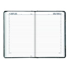 Blueline - 2026 Agenda quotidien Traditional - 13-3/8 po x 8 po - Marbre vert - Bilingue-Reliure cousue avec couverure rigide marbrée vert. Épine et coins noirs