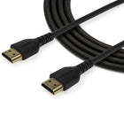 StarTech - Câble HDMI mince de 6 pi (2 m-Naviguez dans des espaces étroits avec un design mince et flexible : la gaine TPE absorbe les contraintes des courbes fréquentes sans endommager le câble, Le câble HDMI 34AWG Slim offre un diamètre extérieur compact de 4,7 mm pour un ajustement propre et flexible dans des environnements limités