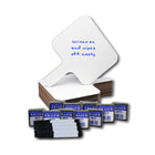 Flipside Products - Palette de réponses rectangulaire effaçable à sec avec stylo, jeu de gommes - 8 po x 9,75 po - paquet de 12-Surface d'écriture et d'effacement de haute qualité, sans image fantôme, avec poignées faciles à saisir et bords lisses et arrondis
