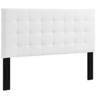 Modway - Paisley Touffe Cuir synthétique rembourré Tête de lit King et King de Californie, Blanc-Élégante tête de lit touffée en biscuit