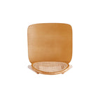 Manhattan Comfort - Ensemble de 4 chaises de salle à manger Versailles 18,5 po dossier rond style industriel chic - Nature-Garantie limitée du fabricant de 30 jours