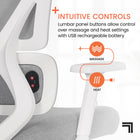 Sharper Image - Chaise de direction ergonomique à mailles pivotante avec massage S-800 – Gris pâle-Appuis-bras à hauteur réglable avec coussin moulé pour plus de soutien