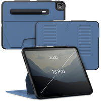 Zugu - Étui iPad Pro 13 po M4 2024 - Bleu Ardoise-Étui folio magnétique