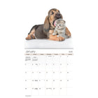 DateWorks - Calendrier Mural 16 Mois 2025 Amis - 12 po x 12 po - Anglais-Animaux