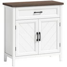 HOMCOM - Buffet étroit moderne de style ferme 30 po avec portes de rangement - blanc-Le tiroir spacieux et l’armoire offrent un rangement généreux pour une vie organisée