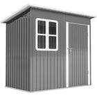 Outsunny - Abri de rangement extérieur 7 pi x 4 pi avec fenêtre-Des dimensions généreuses offrent un excellent espace de rangement pour les outils et équipements de jardin
