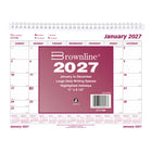 Brownline - 2027 Calendrier mural - 11 po x 8 1/2 po-La reliure à double spirale maintient les pages bien en place