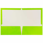 JAM Paper - Chemise de présentation brillante à 2 pochettes - vert lime - Paquet de 6-Taille : 9,5 x 11,5 pouces, 6 par paquet