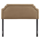 Modway - Magnolia Taille Velvet Performance Résistant aux Taches Tête de lit King Size - Taupe-Positions de montage ajustables