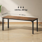 HOMCOM - Bureau d'ordinateur large - 78,7 po L x 23,6 po l x 29,5 po H - brun rustique-Le design à connexion triangulaire offre un support fiable pour une utilisation à long terme