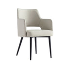 Manhattan Comfort - Lot de 2 fauteuils de salle à manger modernes Tremont 58 cm, revêtement similicuir, coloris pierre-Capacité de poids : 125 kg chacun