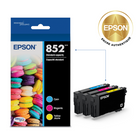 Epson - Cartouche d'encre DURABrite Ultra T852 - capacité standard - Couleur - Paquet de 3-Textes nets et couleurs brillantes pour des résultats de qualité professionnelle