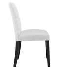 Modway - Duchess Bouton touffé Tissu Chaise à manger - Blanc-Épingles de pied non marquées