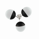 Modway - Stellar 3-Lumière Lumière de plafond semi-encastrée - Nickel poli à l’opale-Nécessite 3 ampoules E26 de 60 W